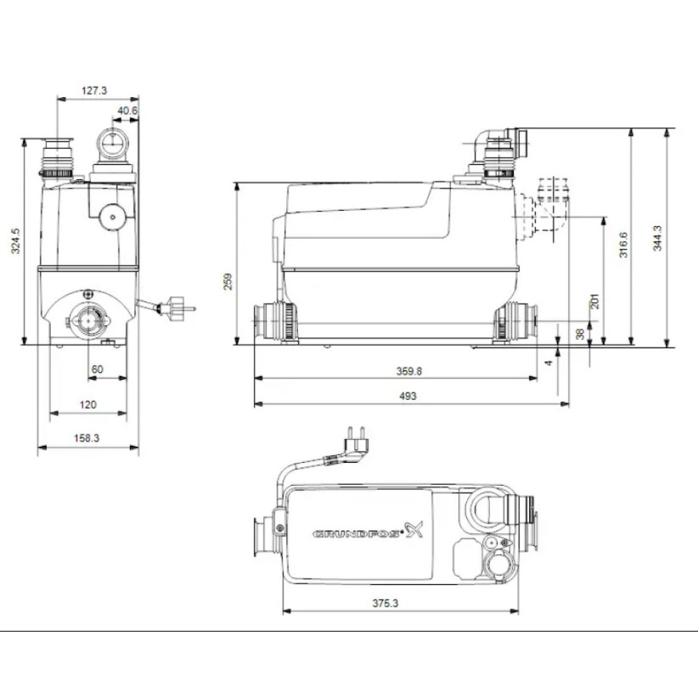 Каналізаційна установка Sololift2 C-3 (код: 97775317) Каналізаційна установка Sololift2 C-3 (код: 97775317)